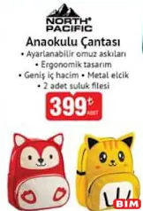NORTH PACİFİC ANAOKULU ÇANTASI